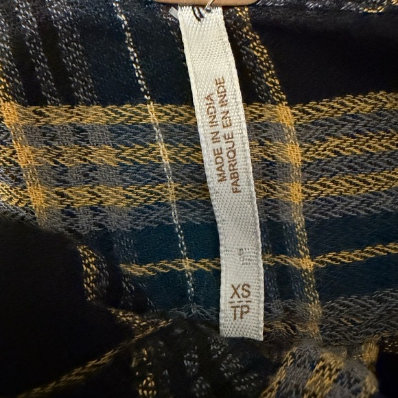 Free People It is a Good Life Plaid Top XS - Picture 4 of 4